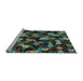 Sideview of Machine Washable Abstract Light Blue Contemporary Rug, wshcon1488lblu