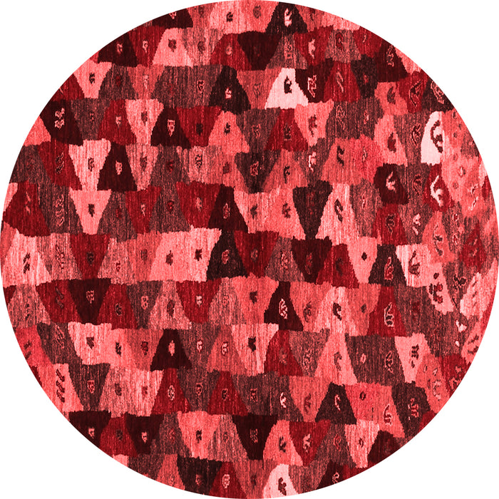 Machine Washable Abstract Red Contemporary Rug, wshcon1488red