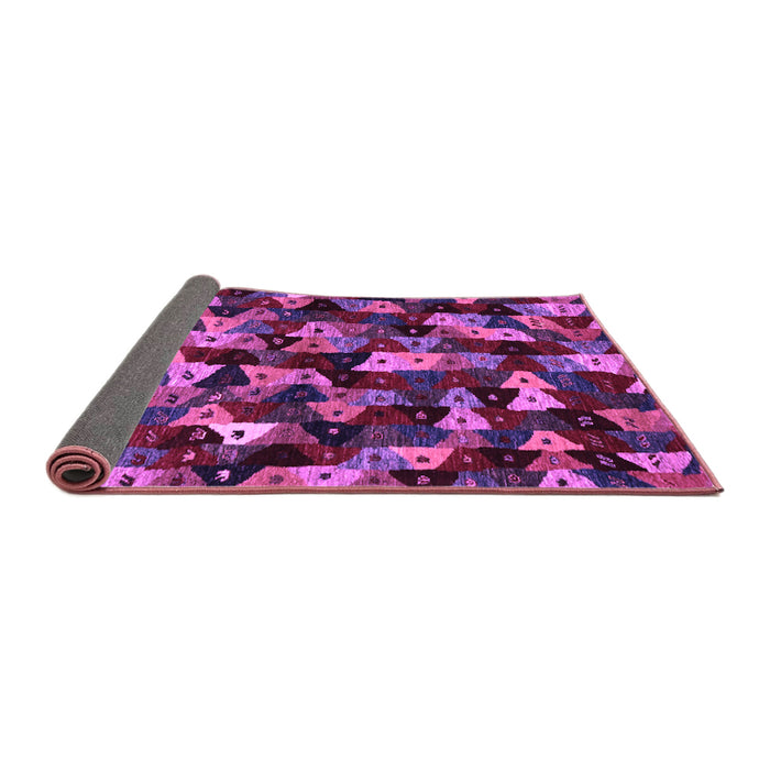 Sideview of Abstract Purple Contemporary Rug, con1488pur