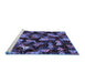 Sideview of Machine Washable Abstract Blue Contemporary Rug, wshcon1488blu