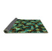 Sideview of Abstract Turquoise Contemporary Rug, con1488turq