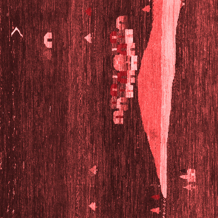 Machine Washable Abstract Red Contemporary Rug, wshcon1489red