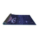 Sideview of Abstract Blue Contemporary Rug, con1489blu