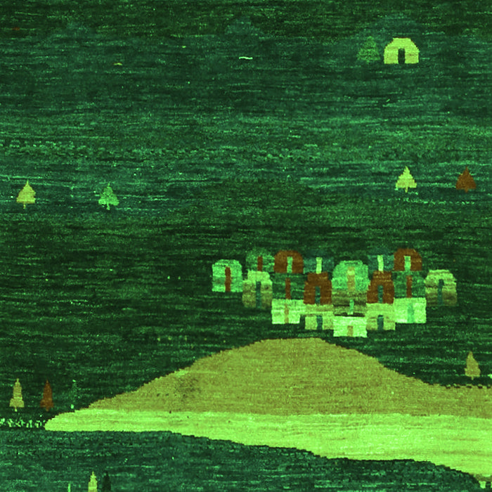 Abstract Green Contemporary Rug, con1489grn