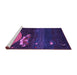 Sideview of Machine Washable Abstract Purple Contemporary Area Rugs, wshcon1489pur