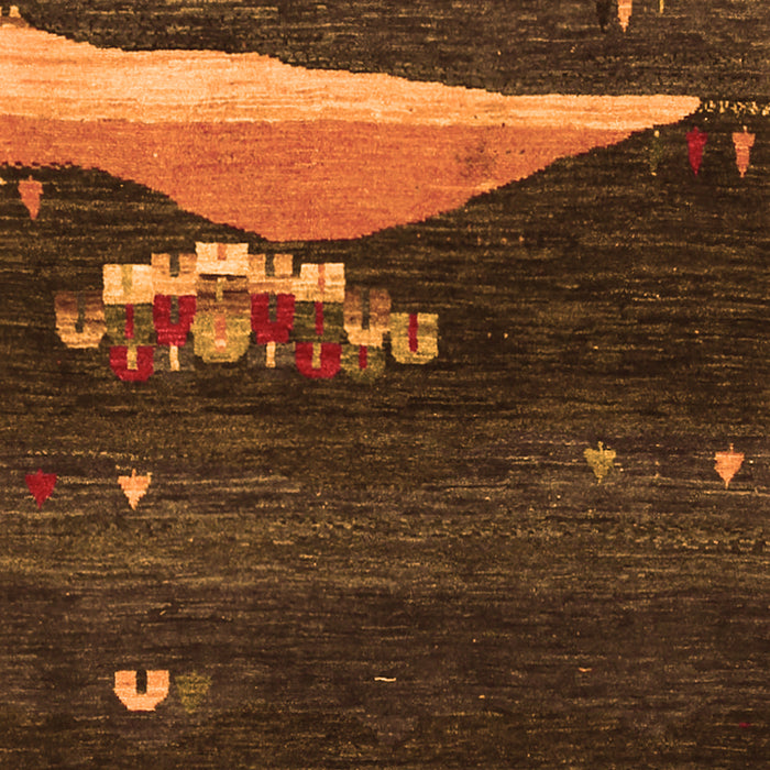 Serging Thickness of Machine Washable Abstract Orange Contemporary Area Rugs, wshcon1489org