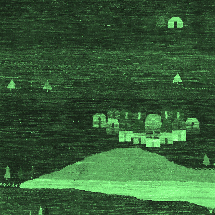 Abstract Emerald Green Contemporary Rug, con1489emgrn