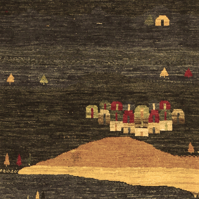 Machine Washable Abstract Brown Contemporary Rug, wshcon1489brn