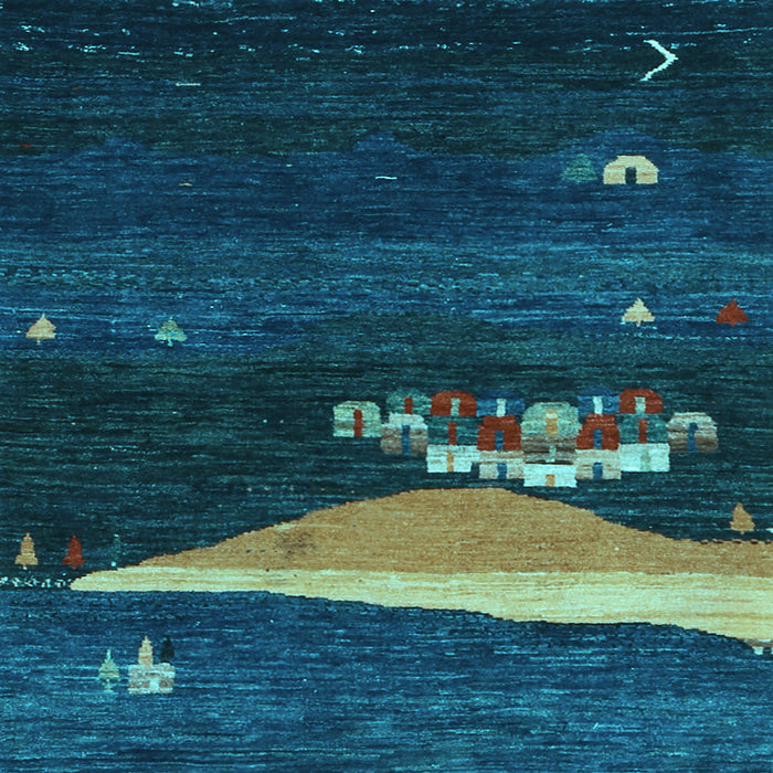 Square Machine Washable Abstract Light Blue Contemporary Rug, wshcon1489lblu