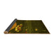 Sideview of Abstract Yellow Contemporary Rug, con1489yw