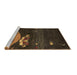 Sideview of Machine Washable Abstract Brown Contemporary Rug, wshcon1489brn