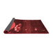 Abstract Red Contemporary Area Rugs