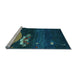 Sideview of Machine Washable Abstract Light Blue Contemporary Rug, wshcon1489lblu