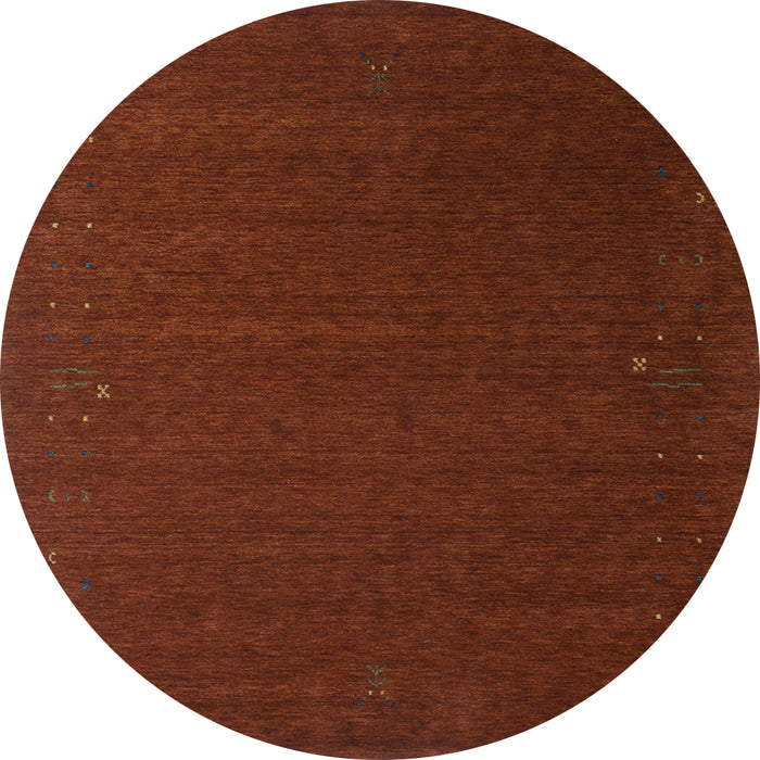 Round Abstract Light Blue Contemporary Rug, con148lblu