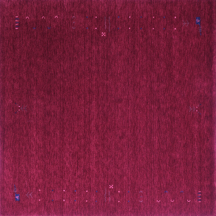 Square Machine Washable Abstract Purple Contemporary Area Rugs, wshcon148pur