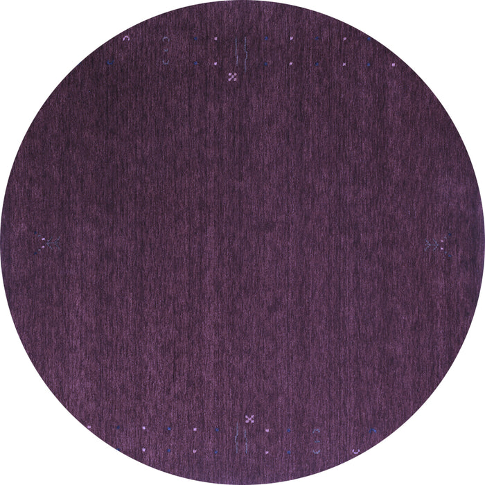 Round Abstract Blue Contemporary Rug, con148blu