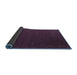 Sideview of Abstract Blue Contemporary Rug, con148blu