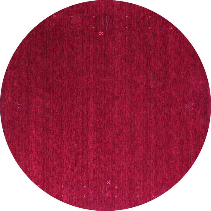 Round Machine Washable Abstract Pink Contemporary Rug, wshcon148pnk