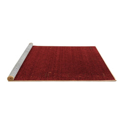 Sideview of Machine Washable Abstract Brown Contemporary Rug, wshcon148brn