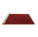 Sideview of Machine Washable Abstract Brown Contemporary Rug, wshcon148brn