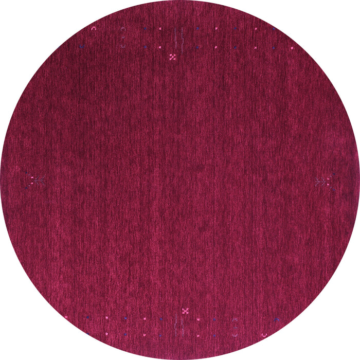 Round Abstract Purple Contemporary Rug, con148pur