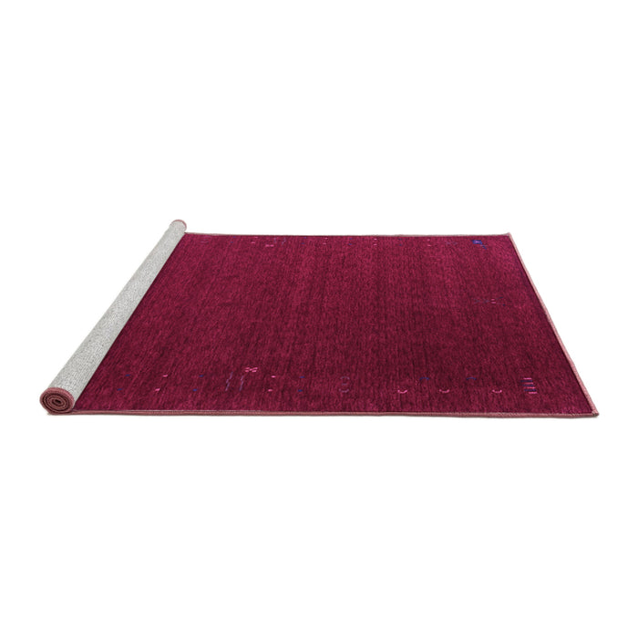 Sideview of Machine Washable Abstract Purple Contemporary Area Rugs, wshcon148pur