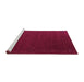 Sideview of Machine Washable Abstract Purple Contemporary Area Rugs, wshcon148pur