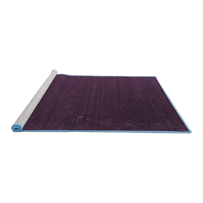 Sideview of Machine Washable Abstract Blue Contemporary Rug, wshcon148blu