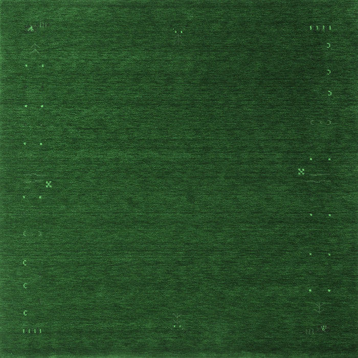 Square Abstract Emerald Green Contemporary Rug, con148emgrn