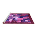 Sideview of Machine Washable Abstract Purple Contemporary Area Rugs, wshcon1490pur