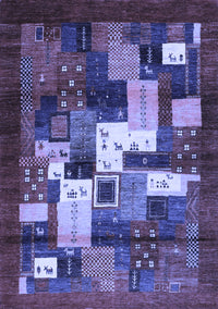 Abstract Blue Contemporary Rug, con1490blu