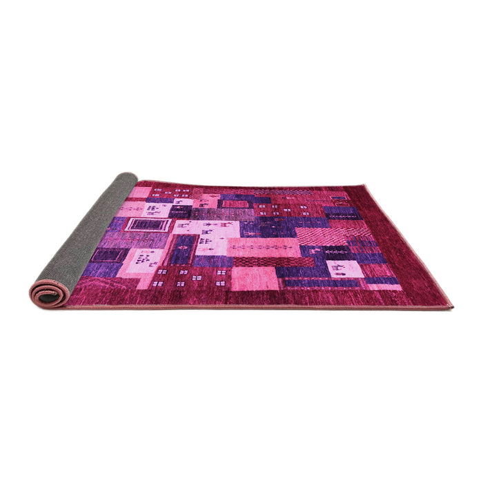 Sideview of Abstract Pink Contemporary Rug, con1490pnk