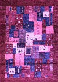 Abstract Purple Contemporary Rug, con1490pur