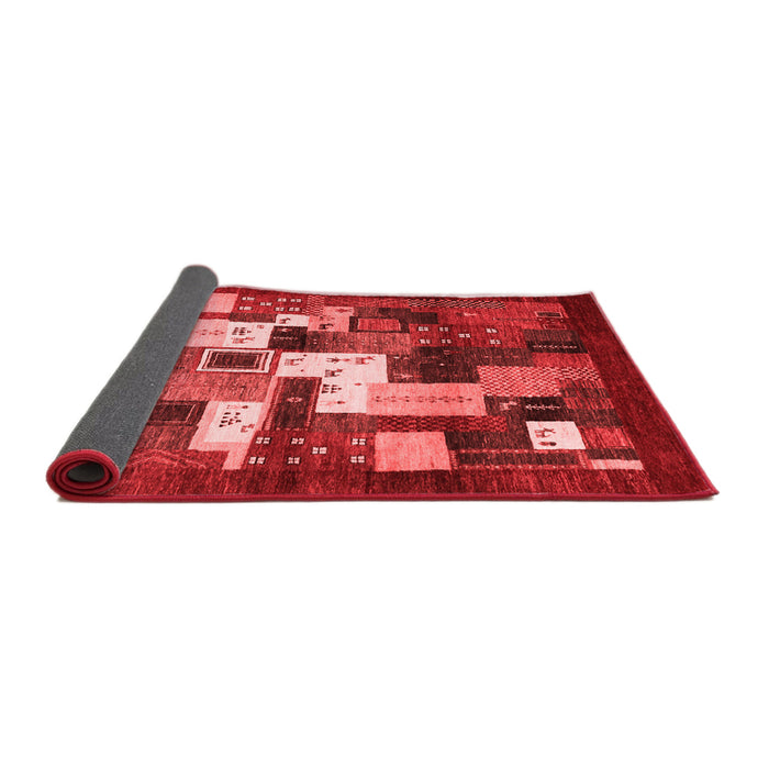 Abstract Red Contemporary Area Rugs