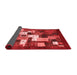 Abstract Red Contemporary Area Rugs