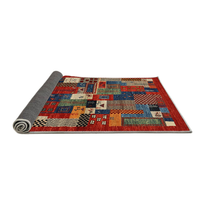 Thickness of Contemporary Army Brown Modern Rug, con1491