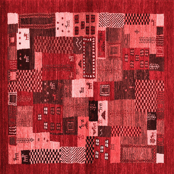 Machine Washable Abstract Red Contemporary Rug, wshcon1491red