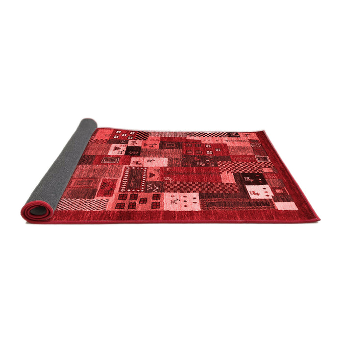 Abstract Red Contemporary Area Rugs