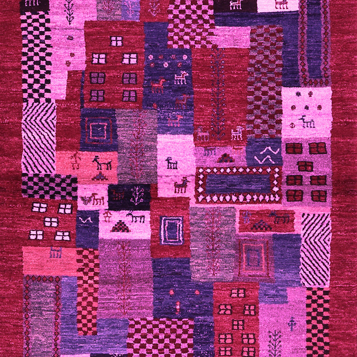 Abstract Pink Contemporary Rug, con1491pnk