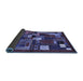 Sideview of Abstract Blue Contemporary Rug, con1491blu