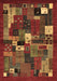 Machine Washable Abstract Brown Contemporary Rug, wshcon1491brn