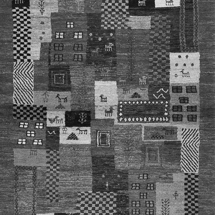 Abstract Gray Contemporary Rug, con1491gry