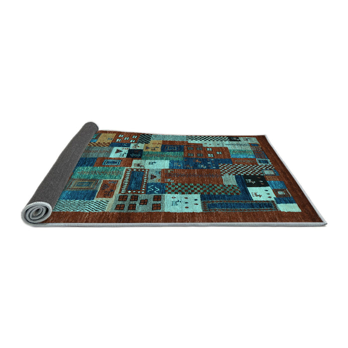 Sideview of Abstract Light Blue Contemporary Rug, con1491lblu