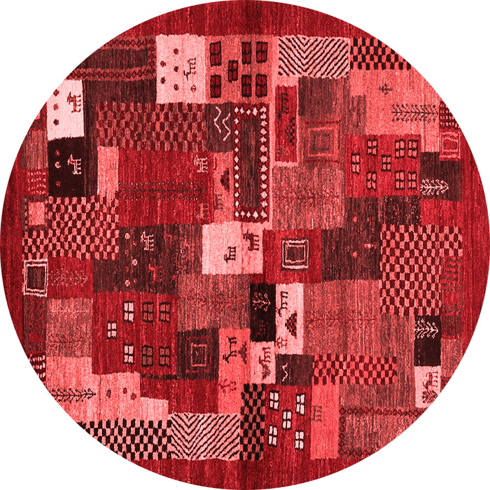 Machine Washable Abstract Red Contemporary Rug, wshcon1491red