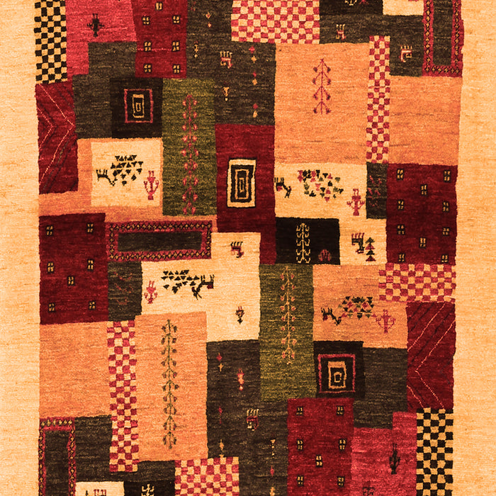 Abstract Orange Contemporary Rug, con1492org