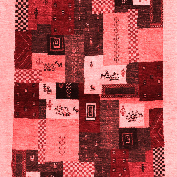 Abstract Red Contemporary Area Rugs