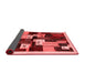 Abstract Red Contemporary Area Rugs