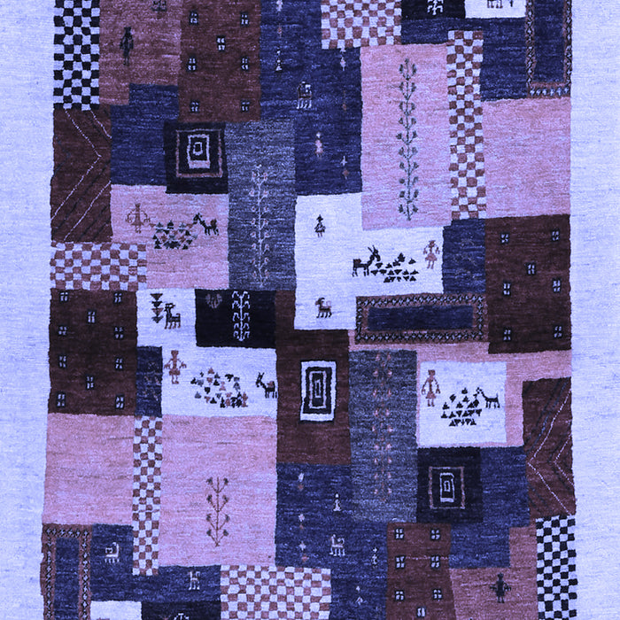 Abstract Blue Contemporary Rug, con1492blu