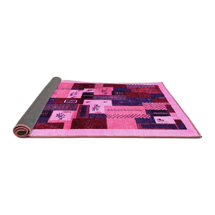 Sideview of Abstract Pink Contemporary Rug, con1492pnk