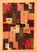 Serging Thickness of Machine Washable Abstract Orange Contemporary Area Rugs, wshcon1492org